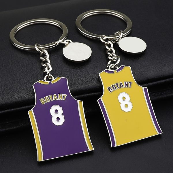 Criativo frente e verso 8/24 Jersey Keychain Lembrança Lembrança Chaveiro Chaveiro Fã de Basquete Jóias Basquete Amante Amante Amante Amante Amante