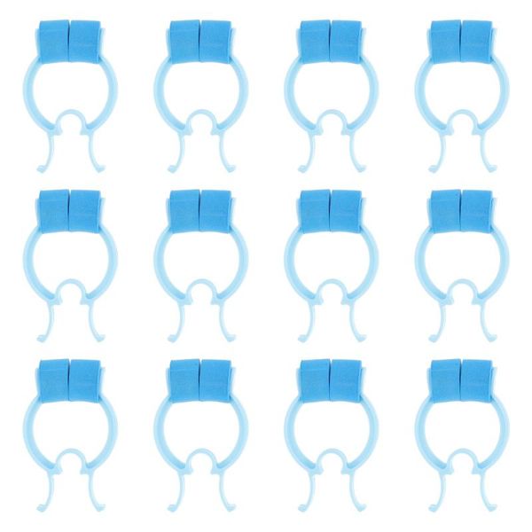 

cleaning 1 set 12pcs nasal clips practical nose bleed sers (sky-blue)
