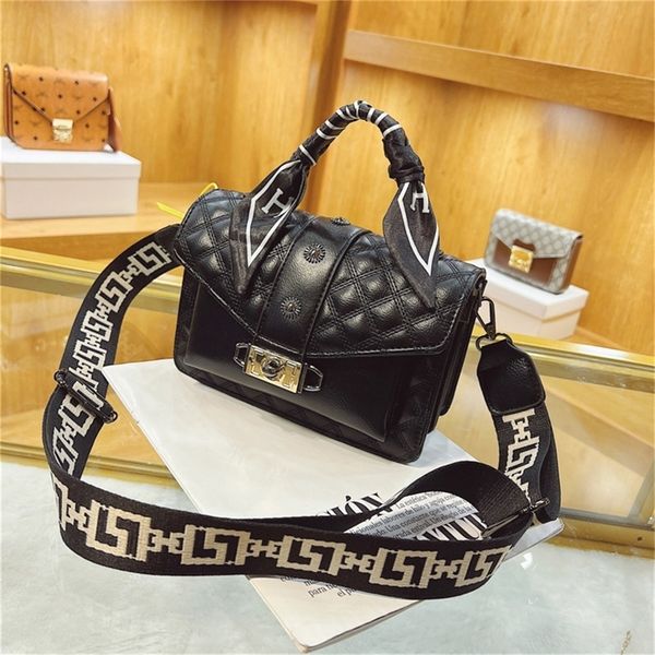 

designer sale women's bag new fashion wide shoulder belt messenger versatile ins trend portable small square