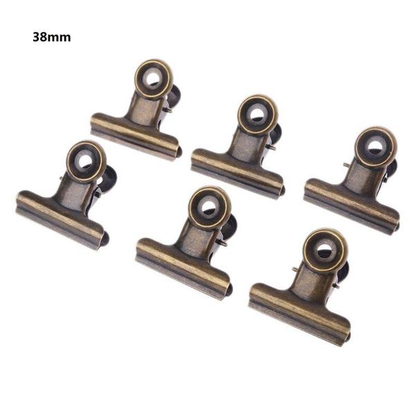 

6pcs stainless steel letter paper po file binder clip bag sealing stationary office supplies 77ja clips