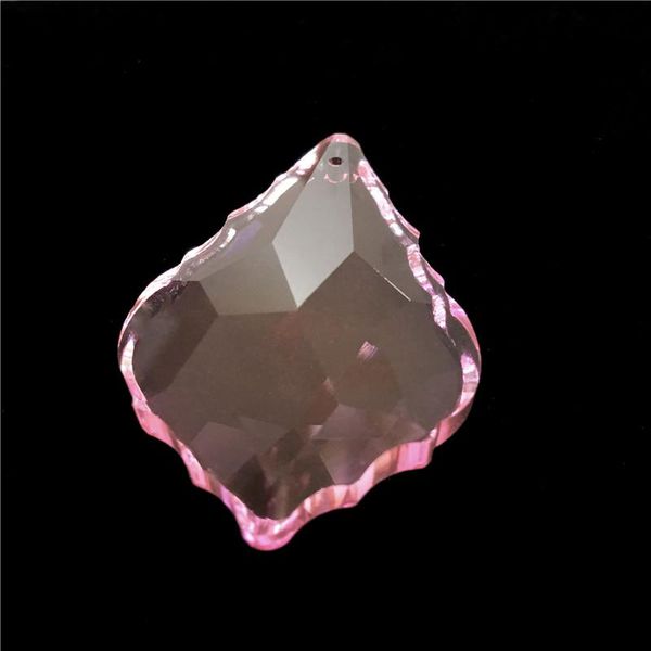 

chandelier crystal 50*34mm 50pcs pink cut pendant glass prisms for home decoration