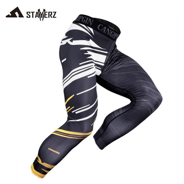 

running tights men sports leggings basketball compression pants fitness tight gym training sportswear skinny legging, Black;blue