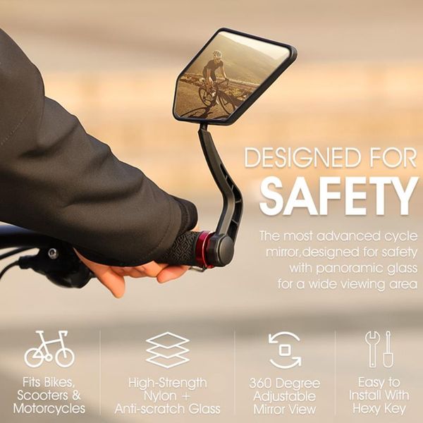 

bike groupsets universal bicycle mirror mtb cycling back sight rearview 360 degree left right reflective riding equipment