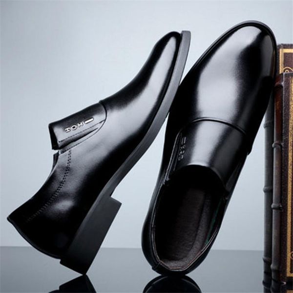

classic business men's dress shoes fashion elegant formal wedding men slip on office oxford shoe for black 2021 summer