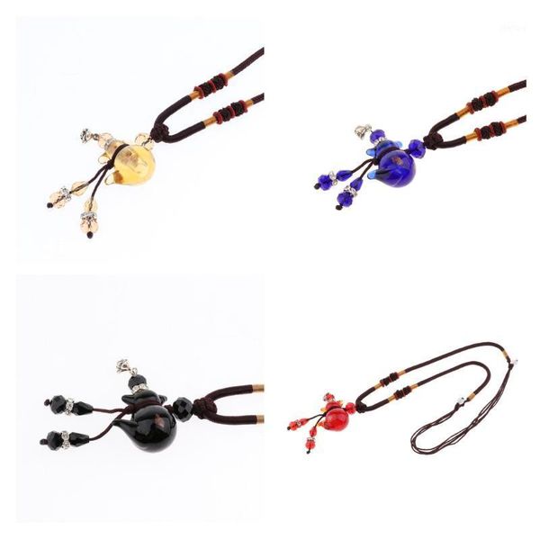 

storage bottles & jars women pendant necklace perfume bottle essential oil diffuser 1ml