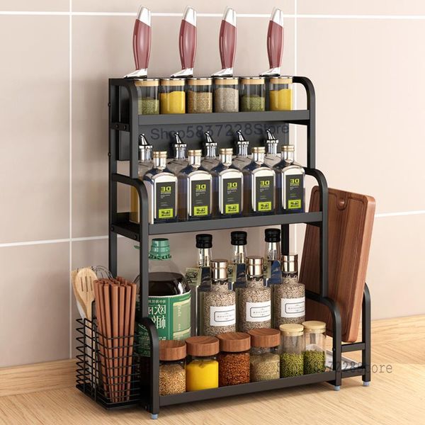 

kitchen storage & organization shelf spice rack countermulti-layer condiments box bottle home supplies