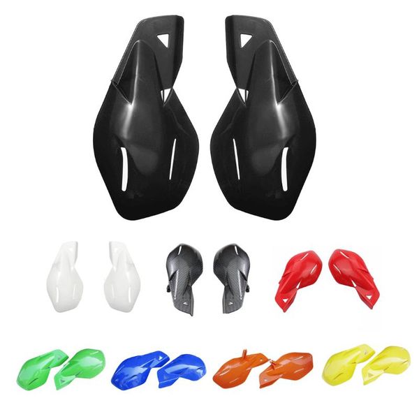 

pair 22mm universal handlebar cuffs handguards motorcycle carbon fibre handlebars