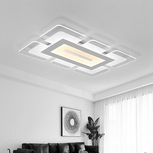 

ceiling lights modern led for living room lighting fixture surface square lampshade bedroom home simple lamp dimmable luminaria