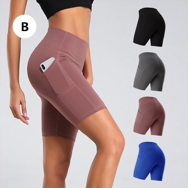 

biker with pockets summer solid women shorts running gym tights thigh length quick dry sport hip up, White;black