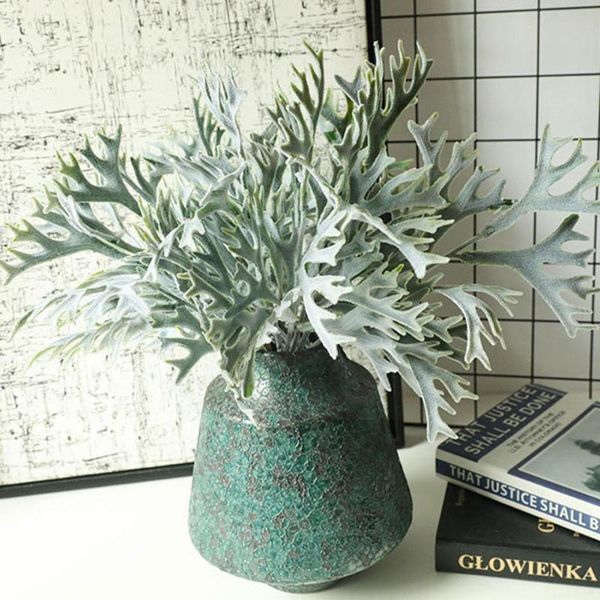 

decorative flowers & wreaths artificial plant fake leaves plastic green plants style decor eucalyptus diy home forest wedd t7z1