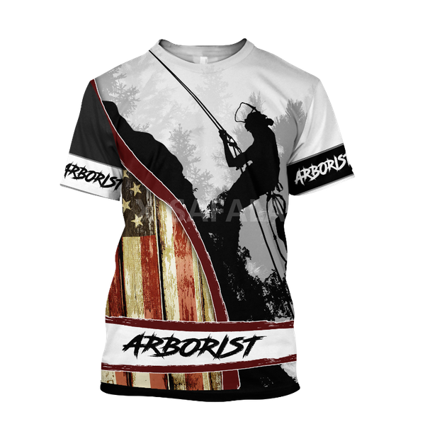 

men's t-shirts summer fashion men women t shirt arborist lumberjack 3d all over printed shirts harajuku casual tee -5, White;black