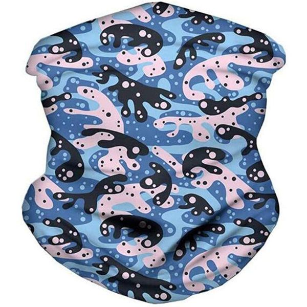 

scarves outdoor cycling neck gaiter magic seamless bandana leopard camouflage letter print windproof dustproof face cover, Blue;gray