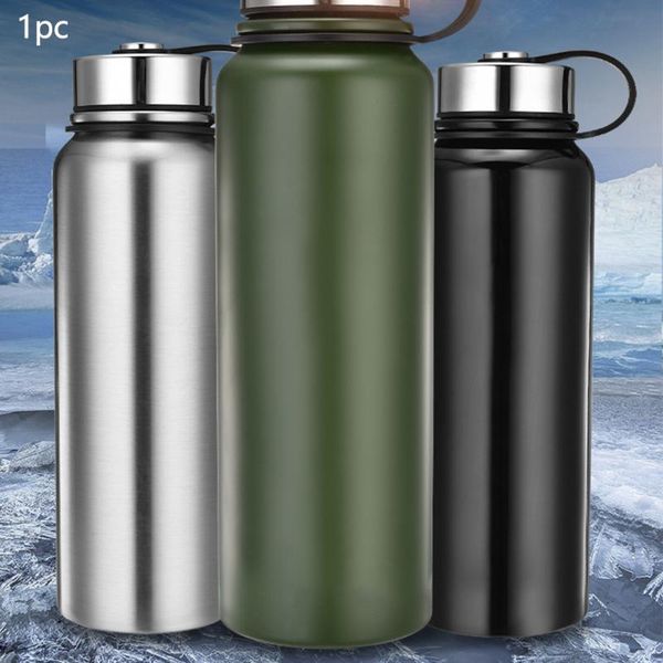 

water bottles 800ml rustproof heat preservation stainless steal portable bottle leak proof large capacity vacuum flask light weight
