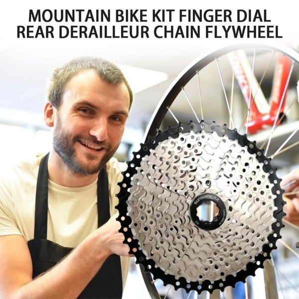 

bike derailleurs 5pcs a7 transmission 10-speed 42t mountain kit finger dial rear bicycle derailleur chain flywheel