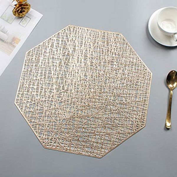 

table runner placemats octagonal hollow waterproof for dining set of 10 non slip kitchen and tabl
