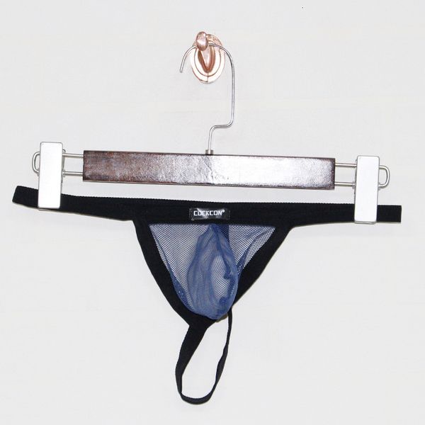 

cockcon men's underwear mesh u convex bag t pants breathable thong, Black;white