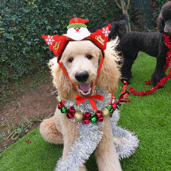 

dog apparel 1pc santa claus adorable puppy hat cap pet cosplay fashion exquisite party cat headdress headwear