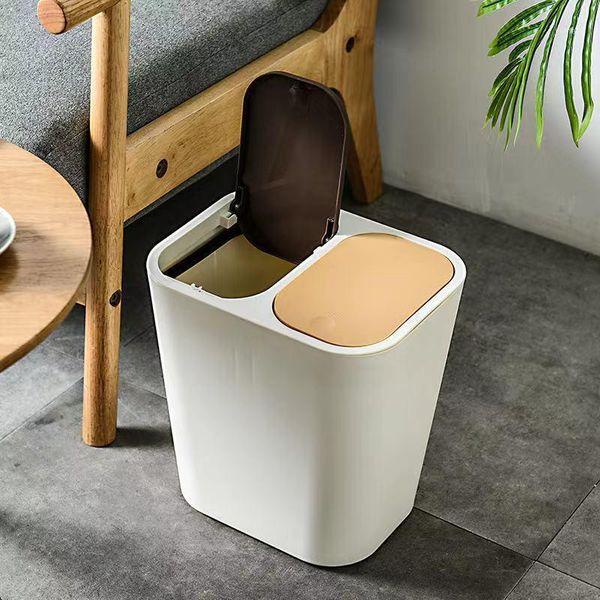 

wet separation garbage sorting trash can household kitchen bedroom living room with lid push-type storage bottles & jars