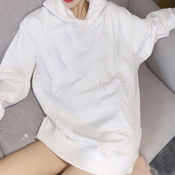 

double circle 21ss casual mens hoodies sweatshirts spring winter womens oversized s-5xl man hoodies print solid loose woman sweatshirt, Black