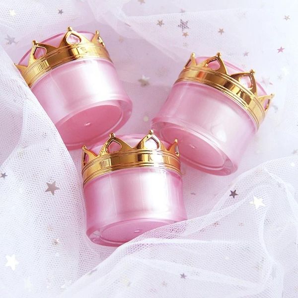 

10pcs 5g 10g 15g cosmetic makeup pots empty pink sample jar nail art containers eyeshadow cream lip container storage box bottles & jars