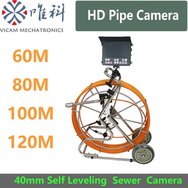 

cameras dvr function / meter counter hd pipeline inspection camera with 8inch display and waterproof 40mm head