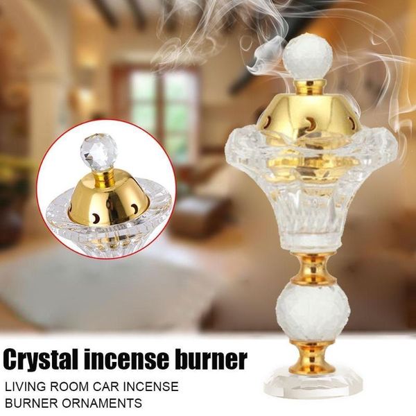 

fragrance lamps arabian crystal incense burner metal essential oil lamp creative eid traditional car ornaments home decoration