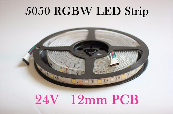 

12mm pcb dc24v led strip light tape rgbw 60 led/m waterproofip65 rgbw/ rgbww flexible better than smd3528 5630 strips