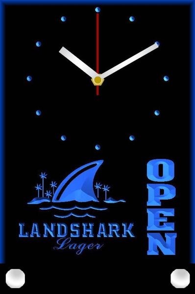 

wall clocks tnc0030 landshark lager beer open bar table desk 3d led clock