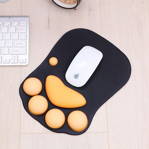 

mouse pads & wrist rests 3d pad soft silicone cat shape memory foam comfort cushions for kids gaming notepad computer