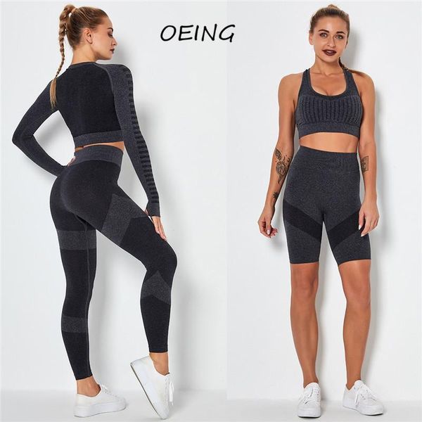 

yoga outfit 4 ps set women workout for 2021 seamless gym fitness clothing