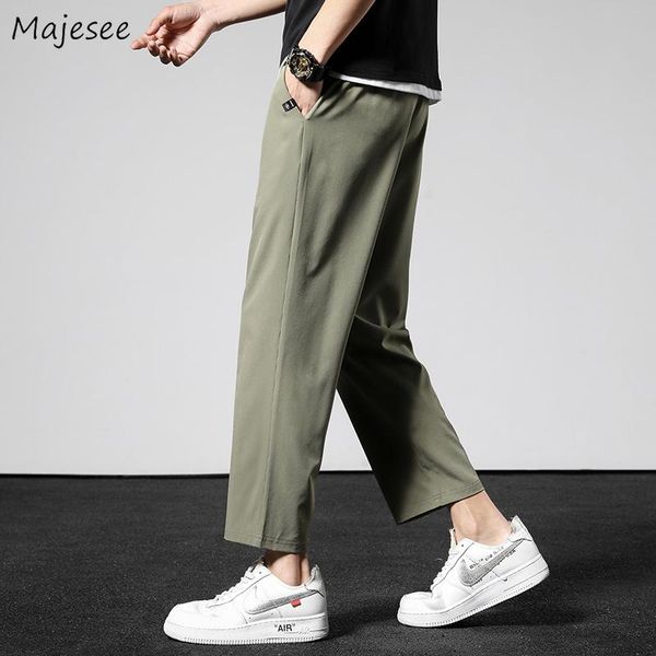 

men casual pants plus size 4xl baggy leisure comfortable elastic waist wide leg harajuku korean style solid trendy lace-up men's, Black