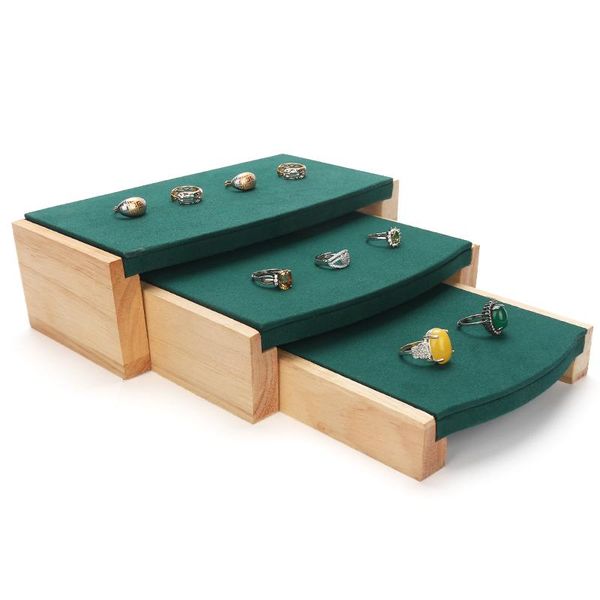 

jewelry pouches, bags three-piece solid wood coffee table earring stand women pendent wedding ring bracelet showcase jewellery organizer tra, Pink;blue