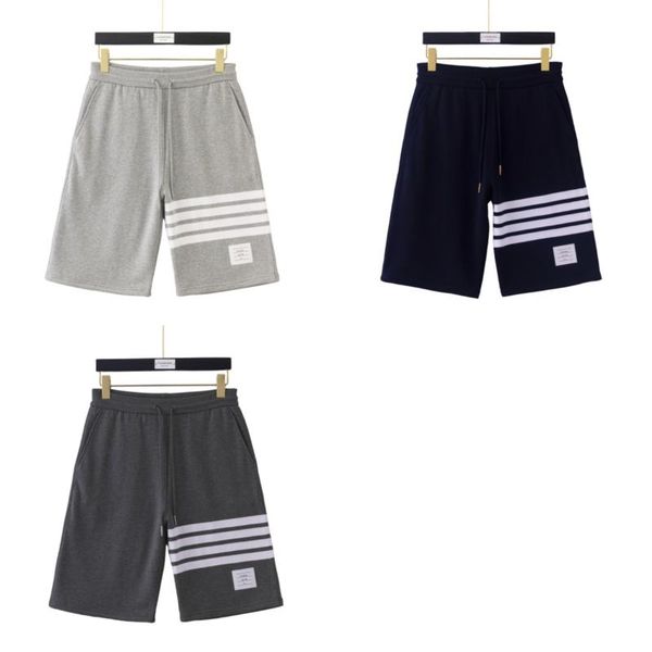 

men's shorts combed cotton summer knitting casual breathable sweatpants tricolor, White;black