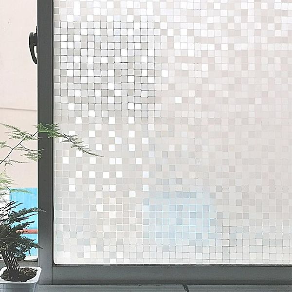 

window stickers grid glue-electrostatic frosted film mosaic glass sticker sliding door living room balcony pvc