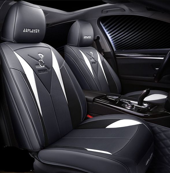 

car accessory seat cover for sedan suv durable leather universal five seats set cushion including front and rear covers full covered gray de