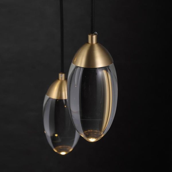 

pendant lamps modern crystal ball led lights nordic copper lighting bedroom bedside single head bar corridor small hanging lamp