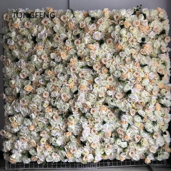 

decorative flowers & wreaths artificial silk hydrangea rose 3d flower wall wedding backdrop decoration stage mixcolor tongfeng