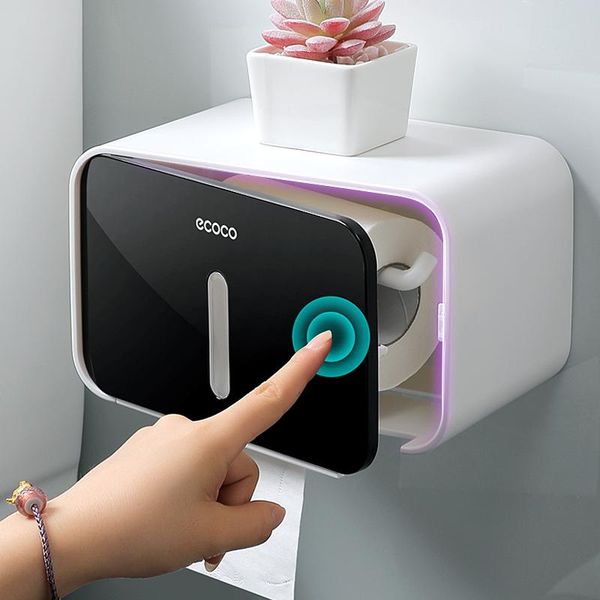 

toilet paper holders waterproof holder bathroom wall mount for towels creative tray tissue box shelf roll tube storage rack