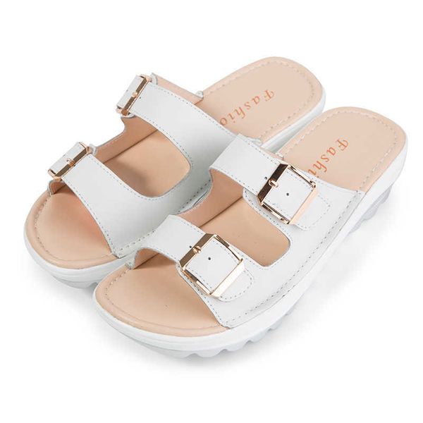 

brand women comfy plain shoes flat platform ladies casual big toe foot correction sandals orthopedic bunion corrector flip flops y0721, Black