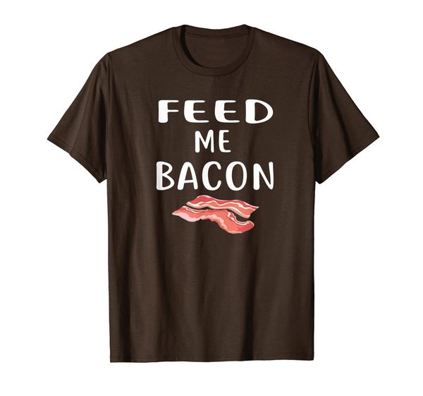 

feed me bacon t-shirt bacon pig lovers shirt, White;black