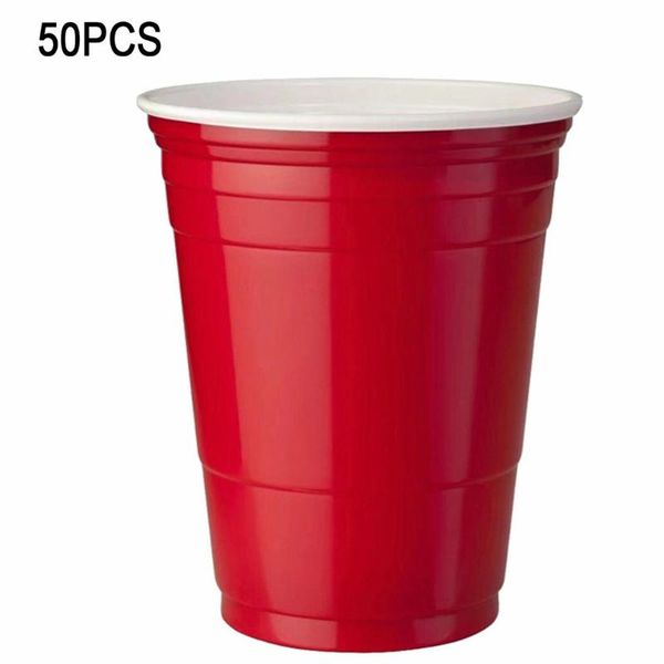 

50pcs/set disposable plastic cup party restaurant el supply home houseware christmas wedding water bowls