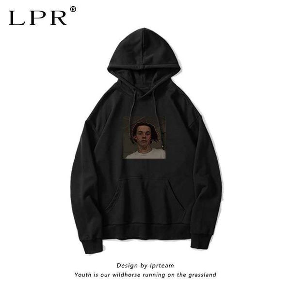 

High Hooded Sweater men's trendy street thin boy spring oversize coat, --