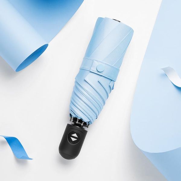 

umbrellas designer lightweight automatic umbrella solid color anti uv mini five fold reverse outdoor parapluie rain gear bs50au