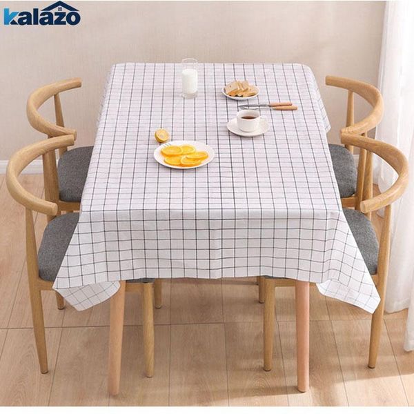 

table cloth anti-scalding oilproof plasticcountry style plaid print multifunctional rectangle cover tablecloth home kitche