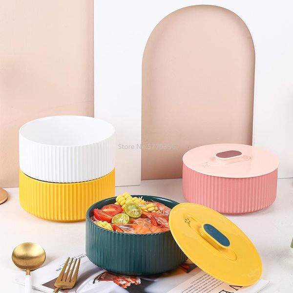 

ceramic instant noodle bowl with lid creative student dormitory large household personality bowls