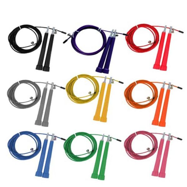 

jump ropes 5pcs steel wire skipping skip adjustable rope crossfit fitnesss equimpment exercise workout 3 meters speed training
