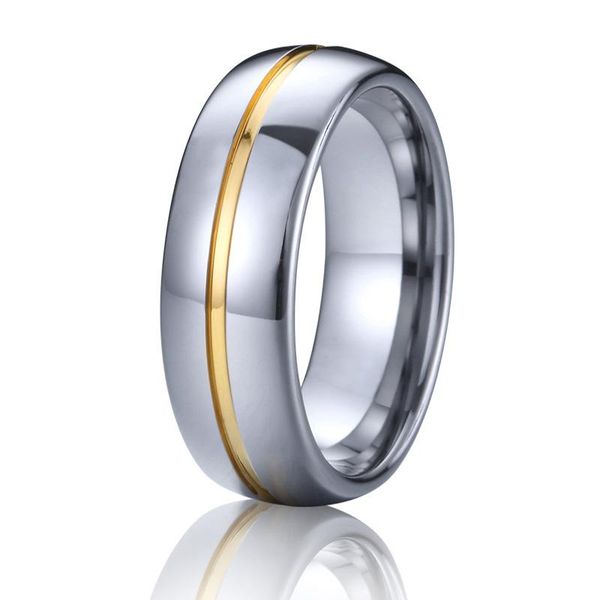 

100% tungsten carbide ring men jewelry gold silver color love alliances anniversary marriage wedding rings for women cluster, Golden;silver