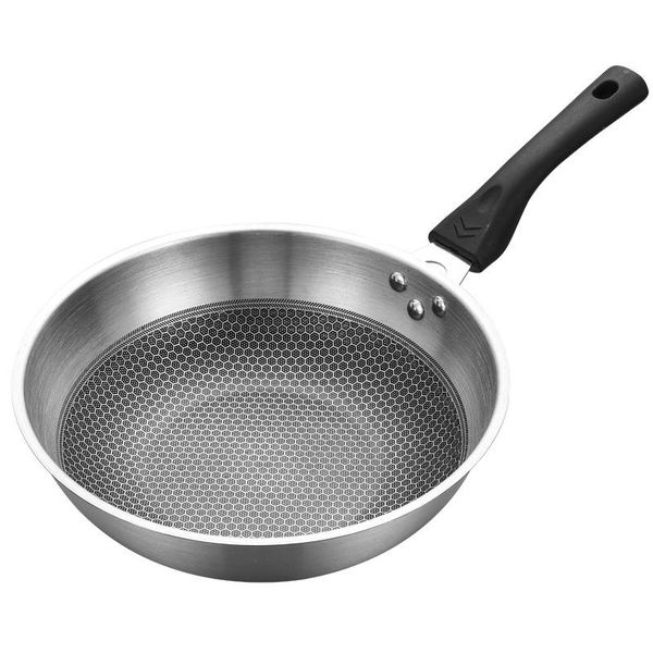 

304 stainless steel frying pan nonstick fried steak pot kitchen cooking electromagnetic furnace general pans