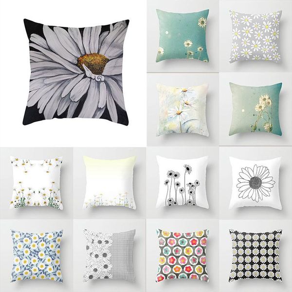 

pillow case 40*40cm home supplies square pillowcase throw cover cozy fresh style cushion colorful print decor soft slip