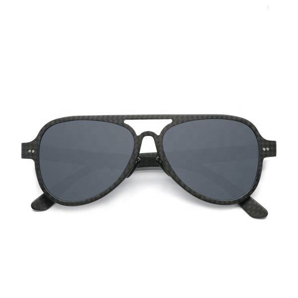 

highend accessories selling double bridge polarized carbon fiber sunglass, Black